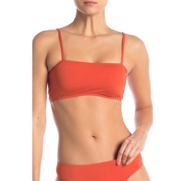 The Bikini Lab Other - The Bikini Lab Bandeau Bikini Two Piece Set Orange Strappy NWT